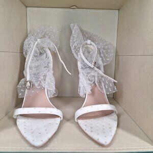 Mimii London Womens Shoe White Heels Size 9